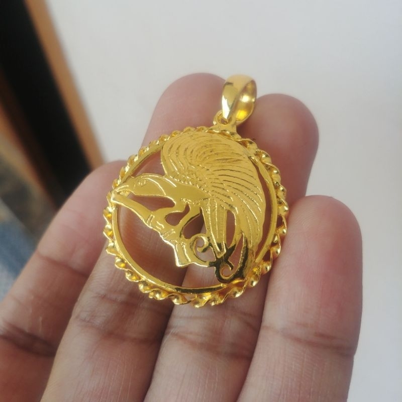 Liontin Burung Cendrawasih Berlapis Emas Kuning Gold