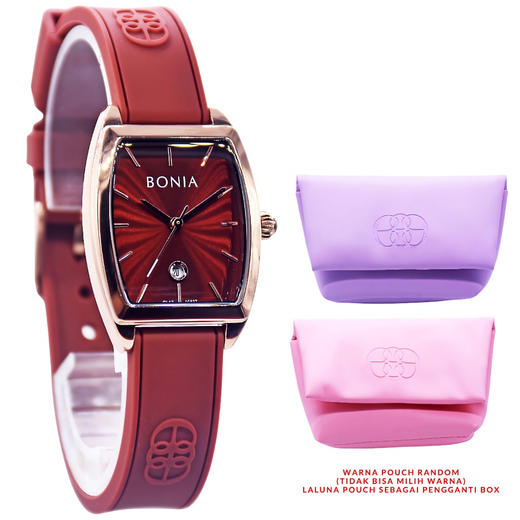 Jam Tangan Wanita Free Pounch Bag Bonia BNB10837-2502/ BNB10837-2512/ BNB10837-2532/ BNB10837-2542/ 