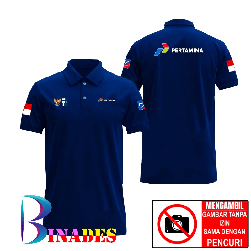 Jual Baju Kaos Kerah Model Baju Kerah PERTAMINA - MY PERTAMINA - BUMN BINADES