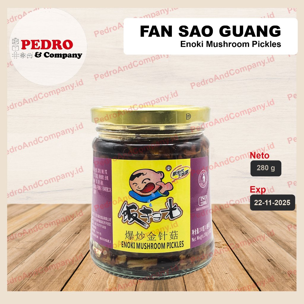 

Fan Sao Guang ENOKI MUSHROOM PICKLES 280 gram acar jamur enoki fansaoguang