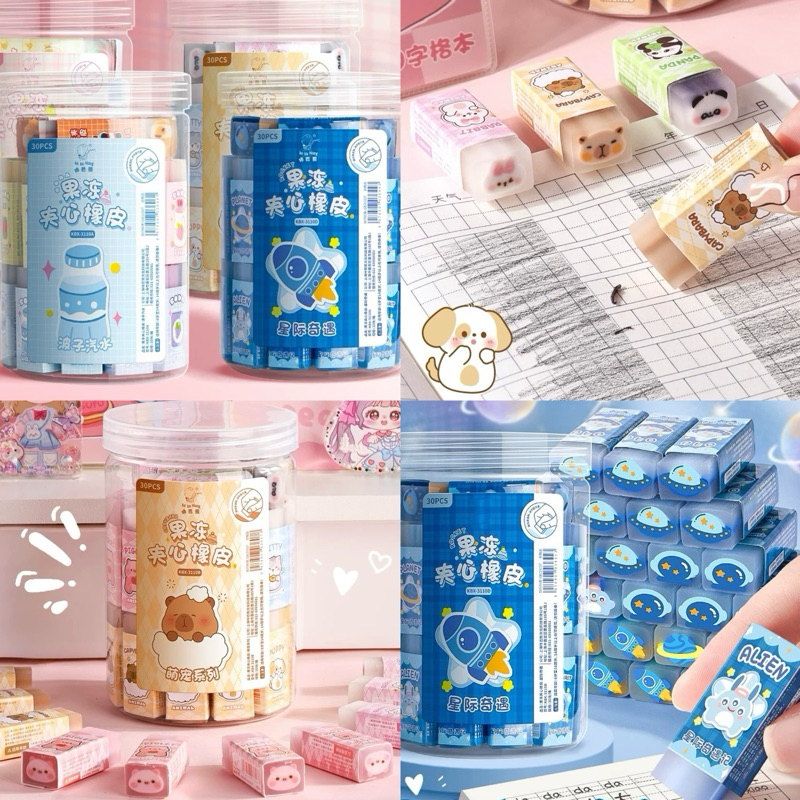 

Ay00! cute eraser set penghapus imut capybara goodybag