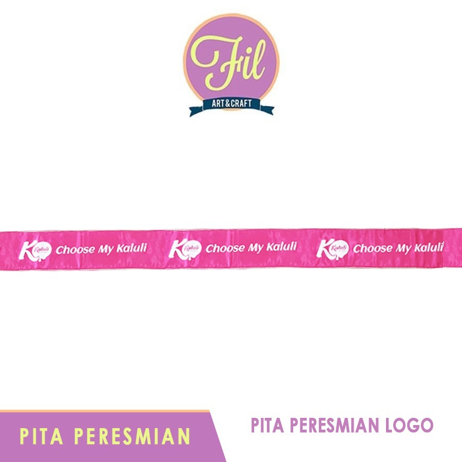 

Pita Peresmian / Pita Logo / Gunting Pita / Grand Opening / Pita Satin Pink Tua