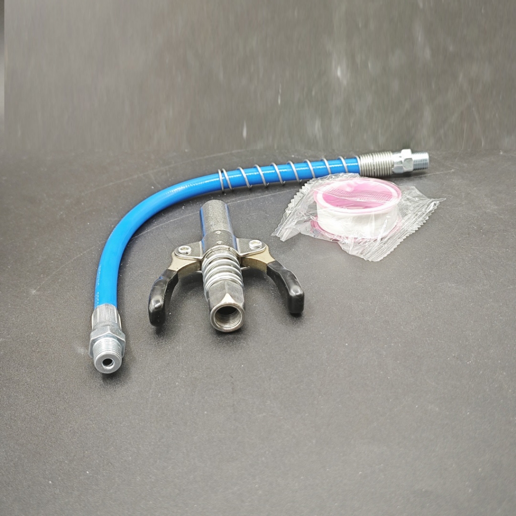 Grease Coupler Kepala Grease Gun Pegangan Ganda Kepala Grease Gun Kunci Ganda / Grease Coupler Denga