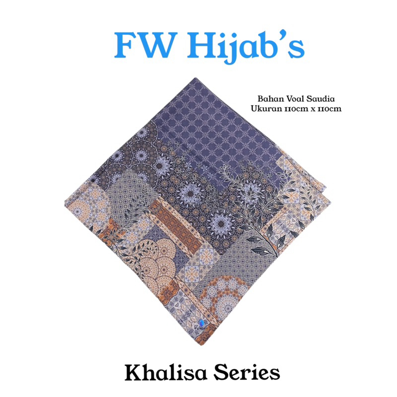 FW Hijab’s Khalisa Series Hijab Segi Empat Bahan Voal Arabia