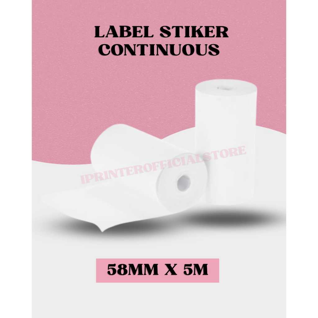 

LABEL STIKER DIRECT THERMAL 57X30 KERTAS ROLL PRINTER RESI THERMAL STICKER 57MM X 30MMROLL