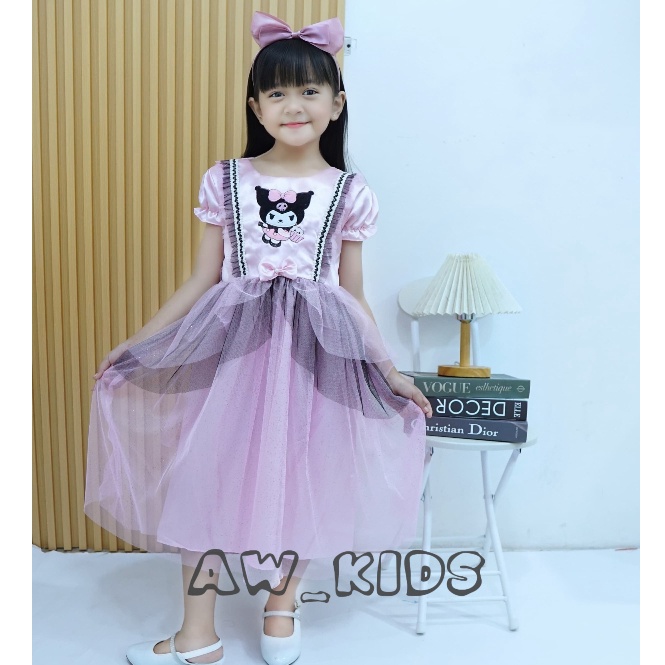 Dress anak Gaun Pesta anak perempuan Usia 3 Sampai 9 Tahun