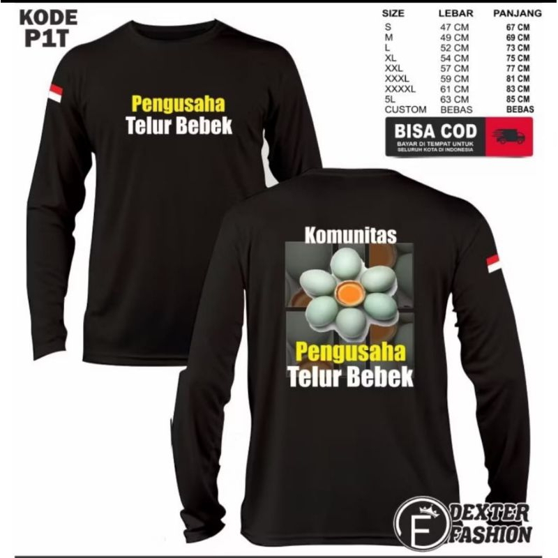 KAOS KOMUNITAS PENGUSAHA TELUR BEBEK LENGAN PANJANG