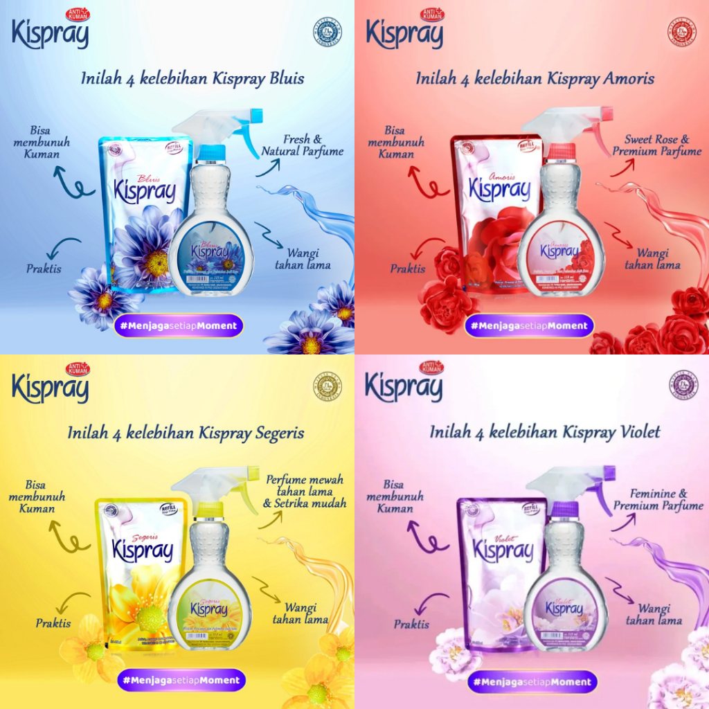 KISPRAY | Kispray botol 318ml + kispray refil pouch 280ml