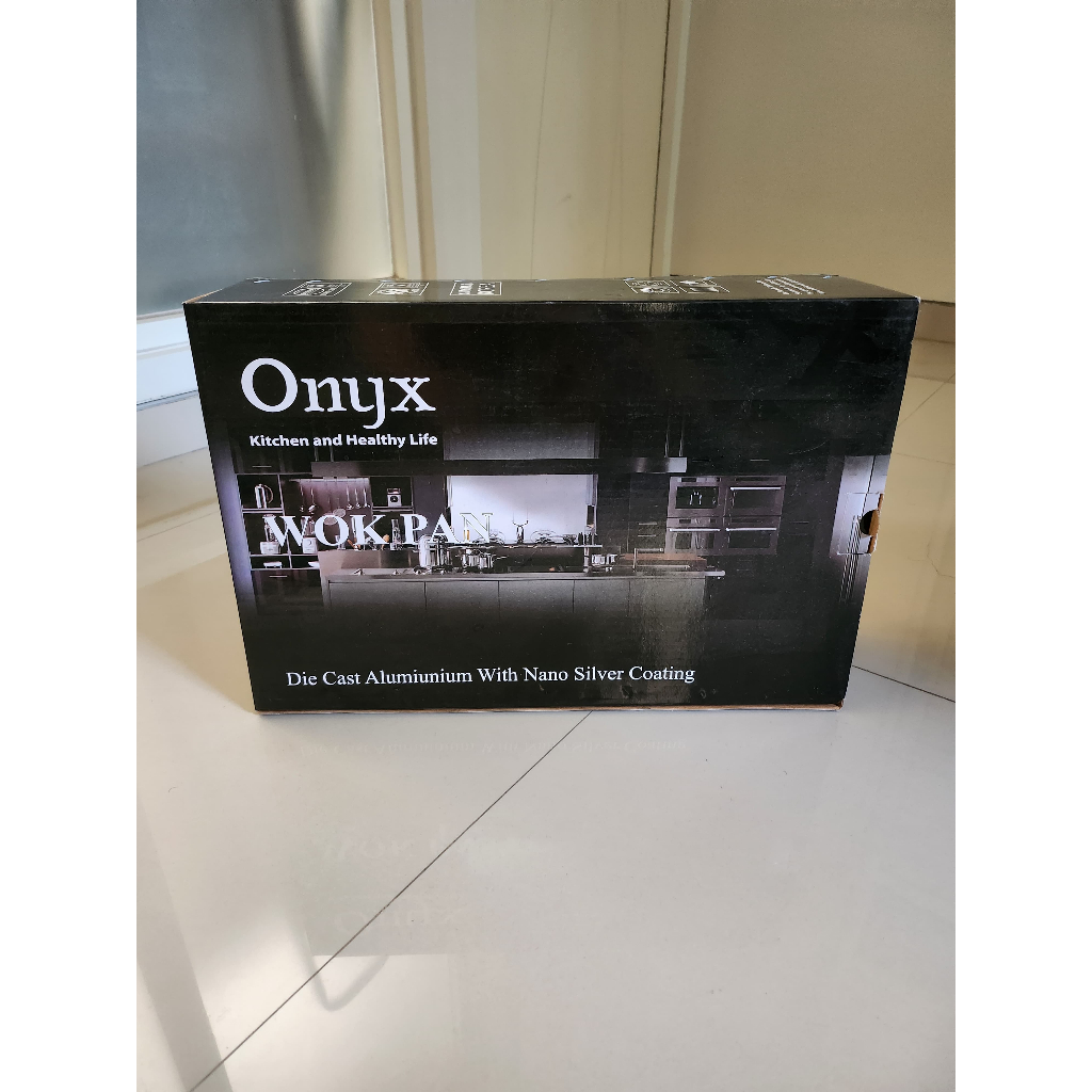 Onyx Wok Pan Die Cast Alumunium With Silver Coating | Wajan Penggorengan