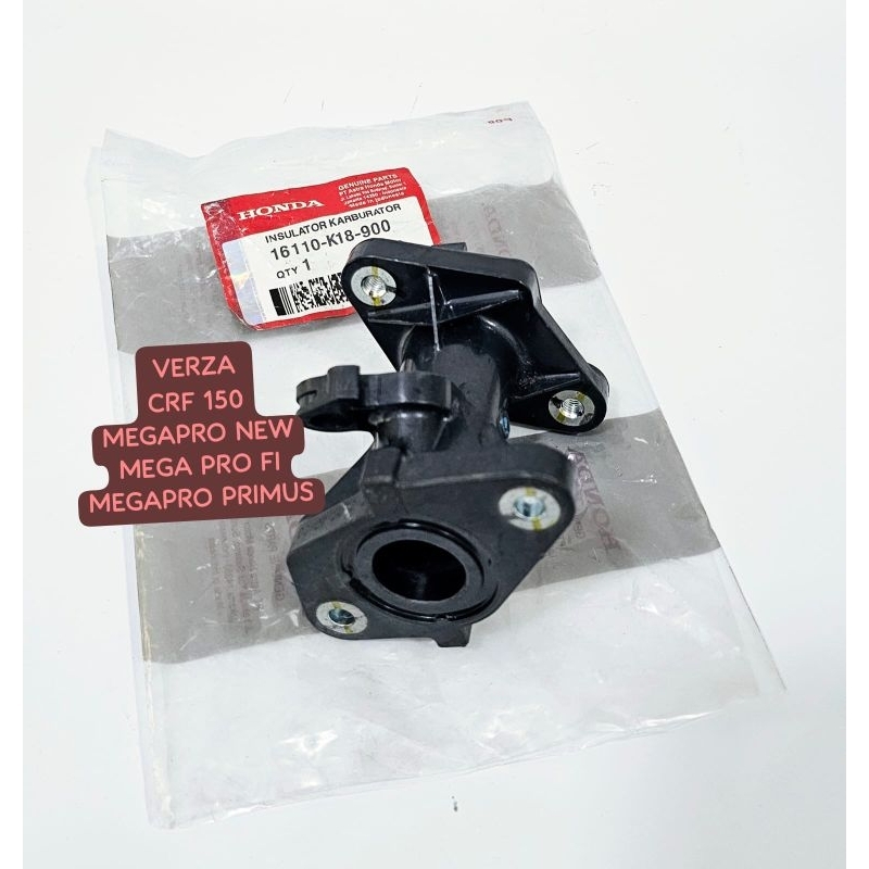 INTEK MANIPUL VERZA CRF 150 MEGAPRO NEW MEGA PRO FI PRIMUS VERSA HONDA K18 INTAKE MANIFOL MANIPOL VE