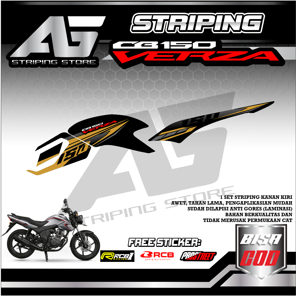 STRIPING STIKER CB VERZA-STRIPING CB VERZA MOTIF SIMPEL STANDAR01