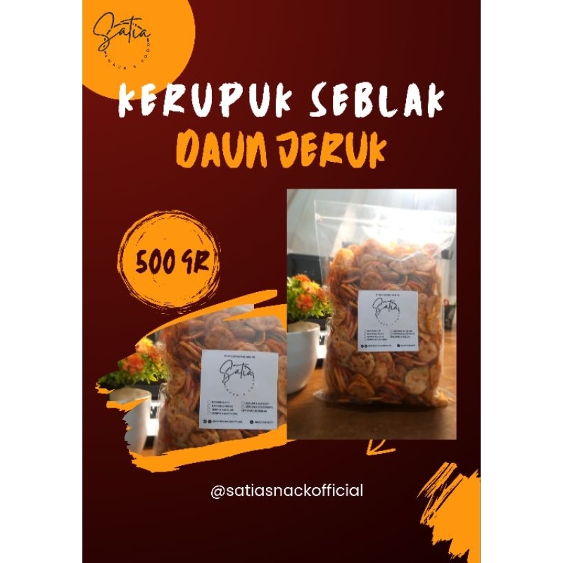 

Satia Snack : Kerupuk Seblak Pedas Daun Jeruk (500gr)