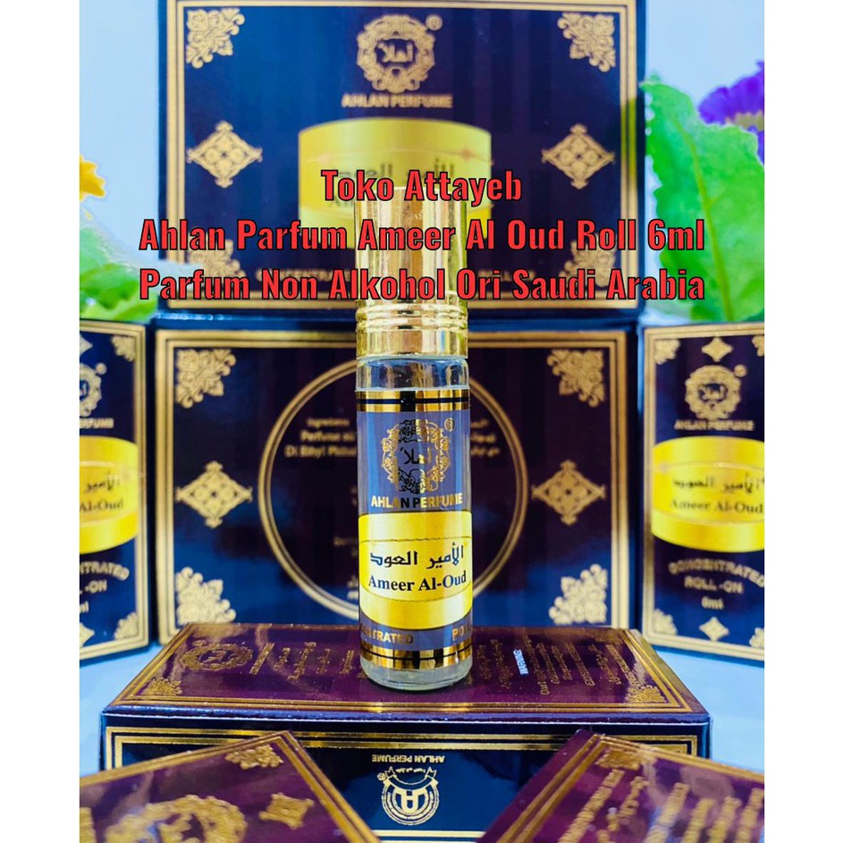 HJ6 Ahlan Parfum Arab Ameer Al Oud Roll 6ml Parfume Orinal Non