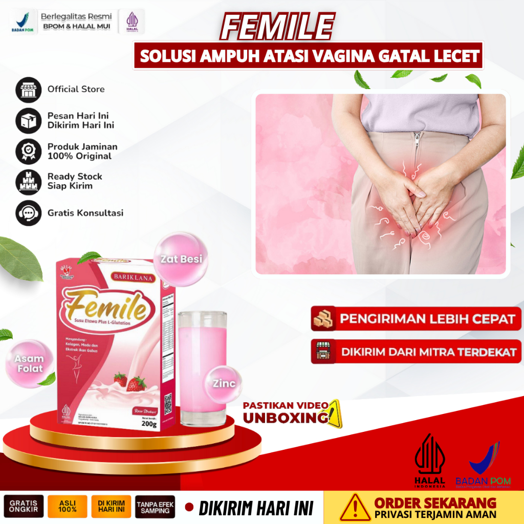 FEMILE - Obat Lecet Miss V Luka, Obat Vagina Gatal Perih Dan Panas, Obat Infeksi Jamur Pada Miss V, 
