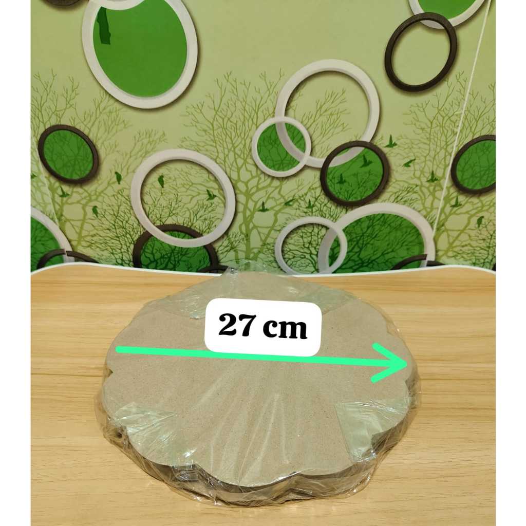 

Ukf5Pc6F4H (Kuliner.Kita) Isi 250Pcs Kertas Nasi 27 Cm Coklat Bunga Bulat Kembang Alas Piring Lidi