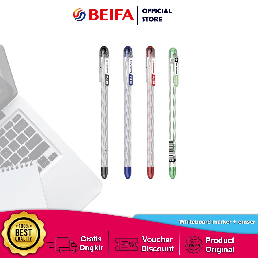 

Beifa Semi Gel Pen Black 0.5mm Quick Drying Smooth Writing TA612A