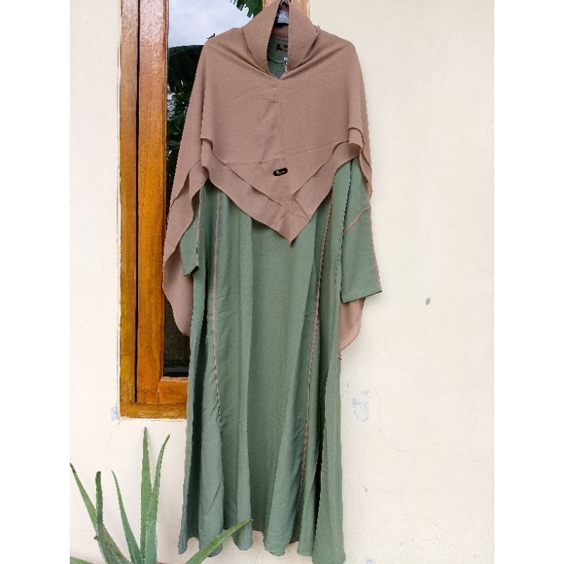 GAMIS RAIHANAH SERIES GAMIS SET KHIMAR BY DIVANA HIJAB GAMIS SET POLOS WANITA MUSLIMAH