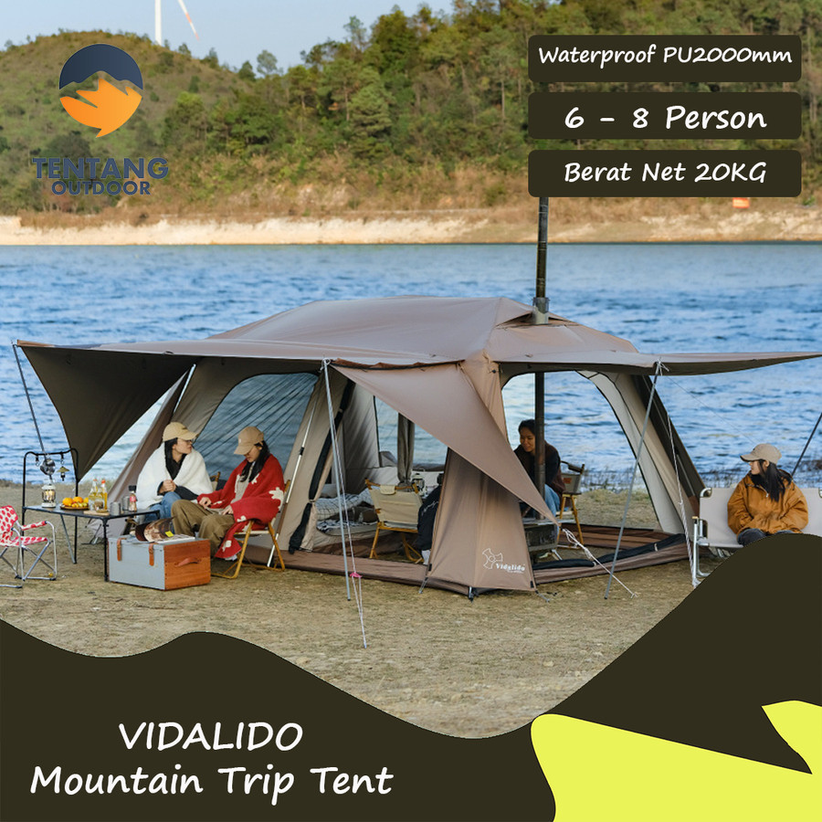 Tenda VIDALIDO Mountain Trip Quick Open Automatic Family Tent Tenda Otomatis Camping Glamping