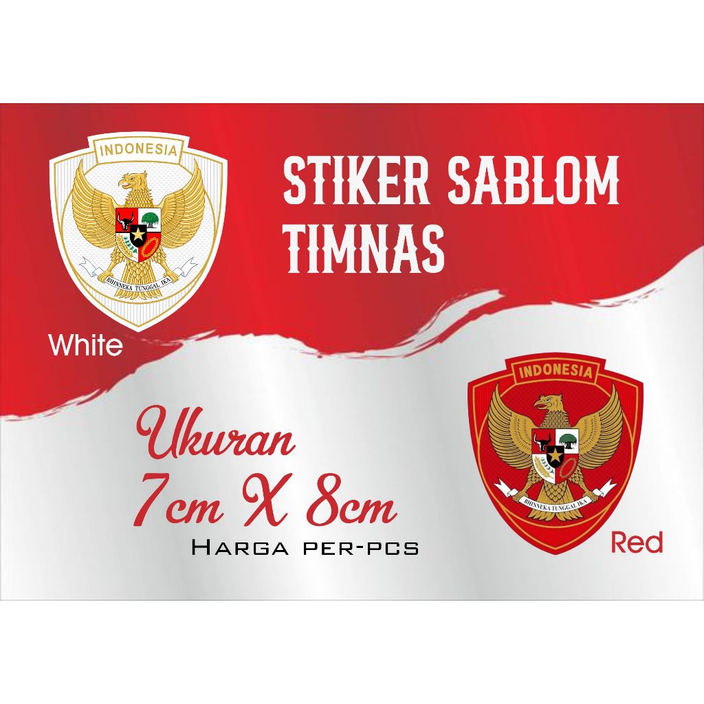 STIKER SABLON DTF LOGO TIMNAS 2024 /  LOGO GARUDA TIMNAS /  LOGO GARUDA TIMNAS