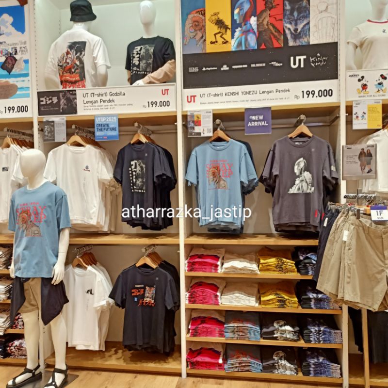 Tshirt Uniqlo Godzilla dan Kenshi yonezu jastip original store
