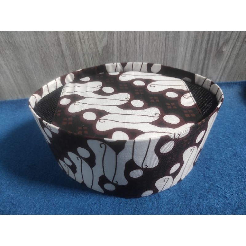 PECI SONGKOK KOPYAH NIERSONGKOK (COD) SONGKOK BATIK MOTIF JAWA COKLAT JAHITAN RAPI HARGA TERMURAH KU