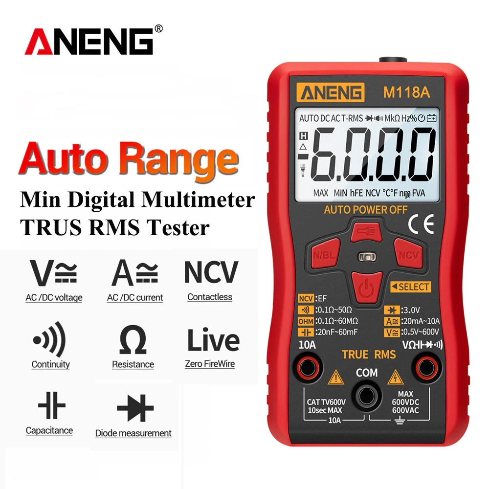 Multitester Digital ANENG Digital Multimeter Voltage Tester M118A Avometer Multimeter Digital