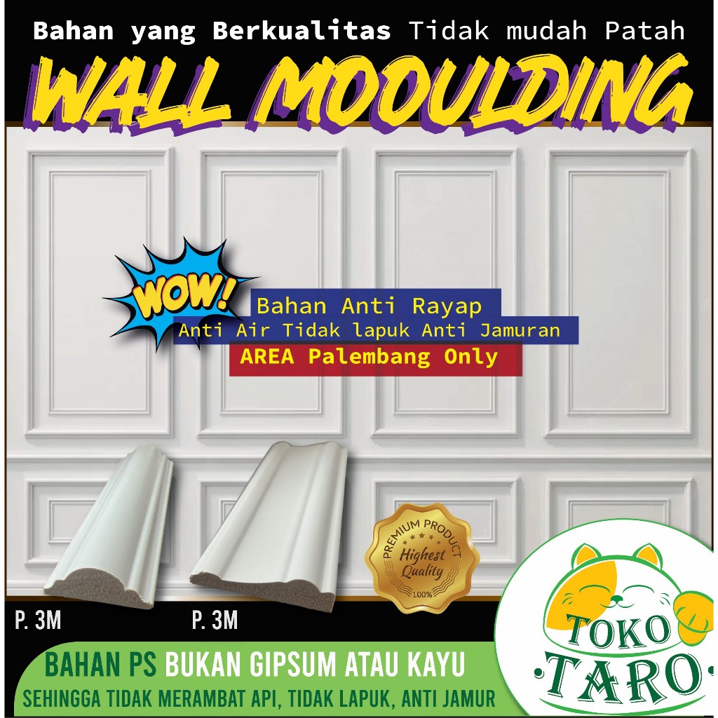 (PALEMBANG ONLY) Wallmoulding Lis PS Wall Moulding Wainscoting Profill