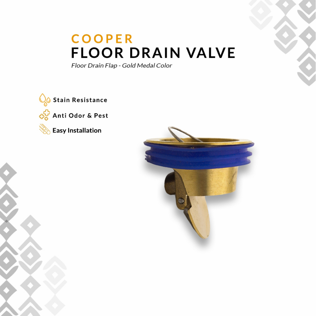 Katup Penutup Saluran Air Mandi Kuningan / Katup otomatis Penutup Saringan Got Kamar Mandi