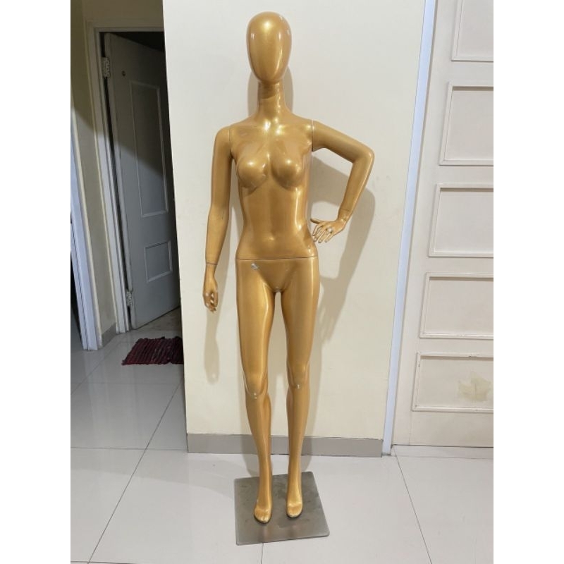 Manekin Full Body Gold Tangan Silikon Anti Patah