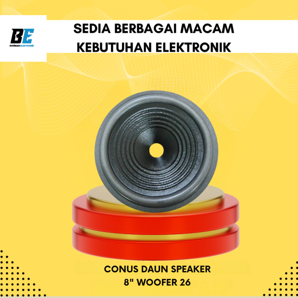 Daun dan spon woofer 8 inch / daun speaker woofer 8 inch