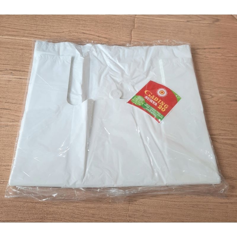 (Gading) Kantong Kresek jumbo 40 x 65 cm isi 50 lembar warna putih | Kresek 40 Hitam | Kresek 40 mer