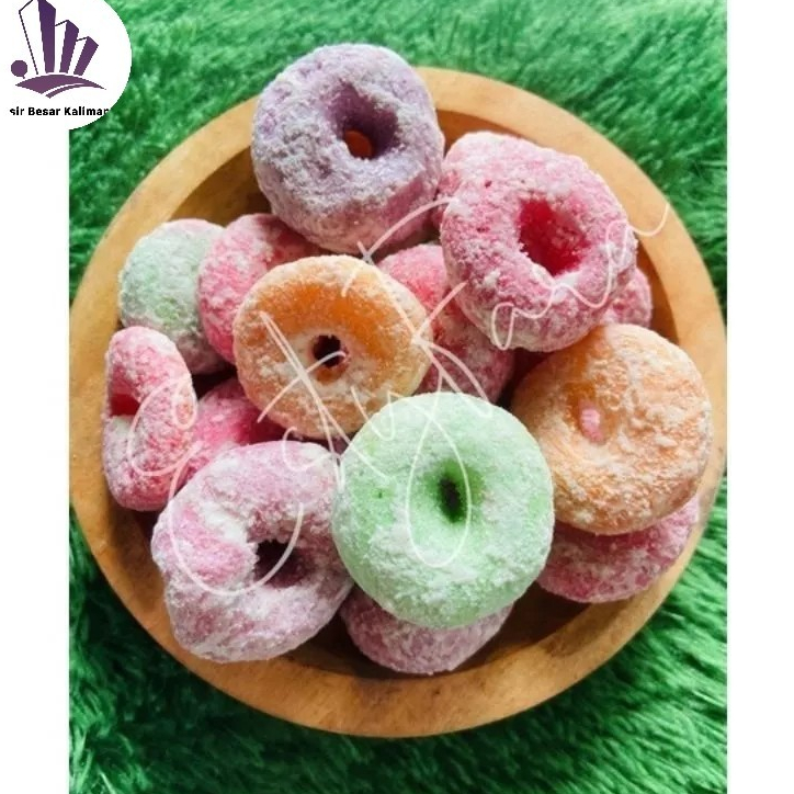 

SPESIAL PROMO 3 BUNGKUS kue donat kering mini warna warni / DALAM KEMASAN SERBA 50 GRAM