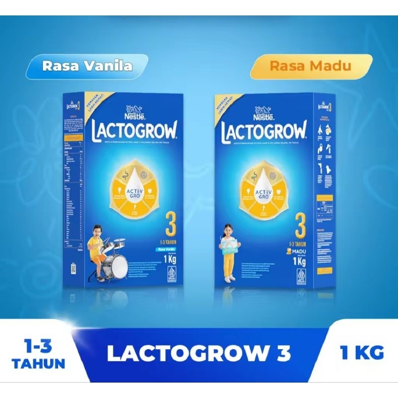 

LACTOGROW 3 VANILA / MADU 1KG NESTLE EXP.2026