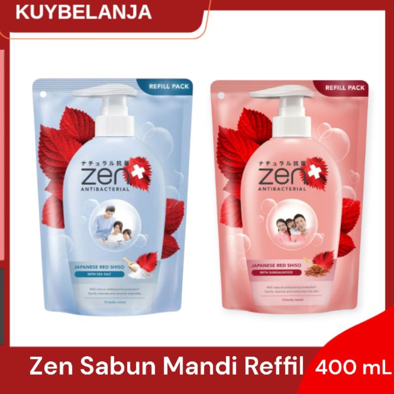 Zen Sabun Cair / Zen Sabun Cair Reffil / Zen Sabun Mandi Cair  Anti Bacterial  400 ml