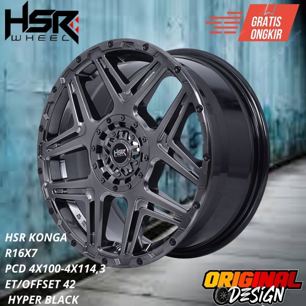 velg mobil RAIZE , ROCKY , FREED , GRAND LIVINA PELEK HSR KONGA RING 16 R16