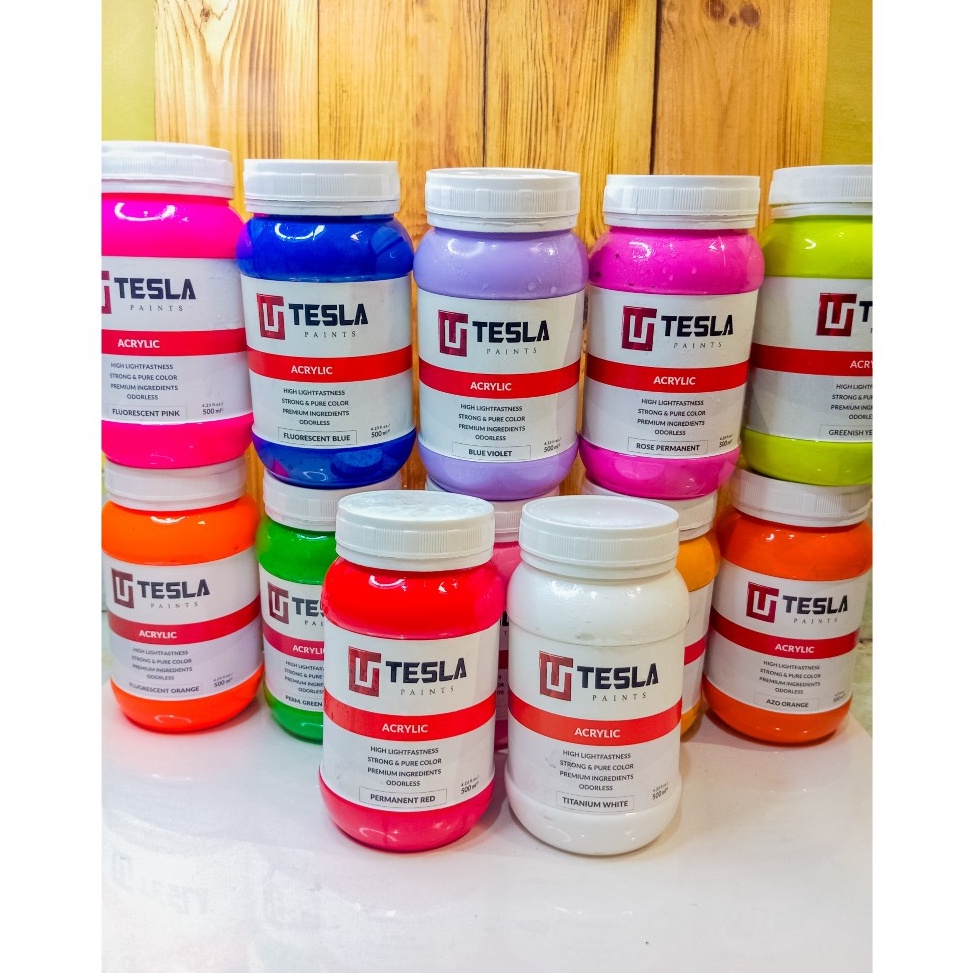 

KODE G22W Cat Acrylic Tesla Paints 5ml 55 Warna ready Cat Akrilik Tesla Paint