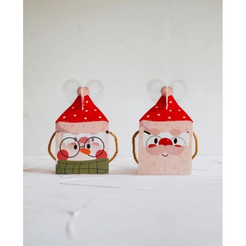 

(min 5 pcs) BOX MIKA KARAKTER MINI NATAL, CHRISTMAS HAMPERS KOTAK