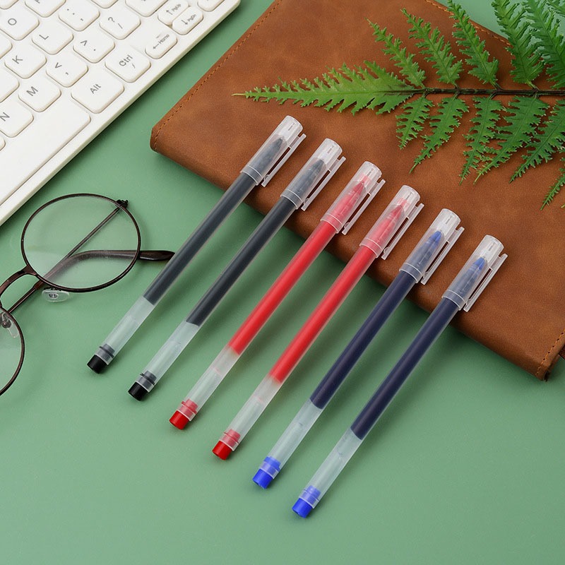 

Gel Pen Pulpen Gel kantor kuliah sekolah Warna Hitam Biru Merah 0.5mm