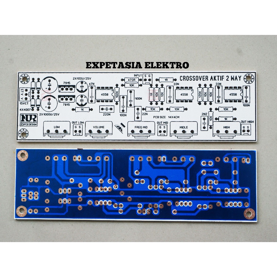PCB CROSSOVER AKTIF 2 WAY