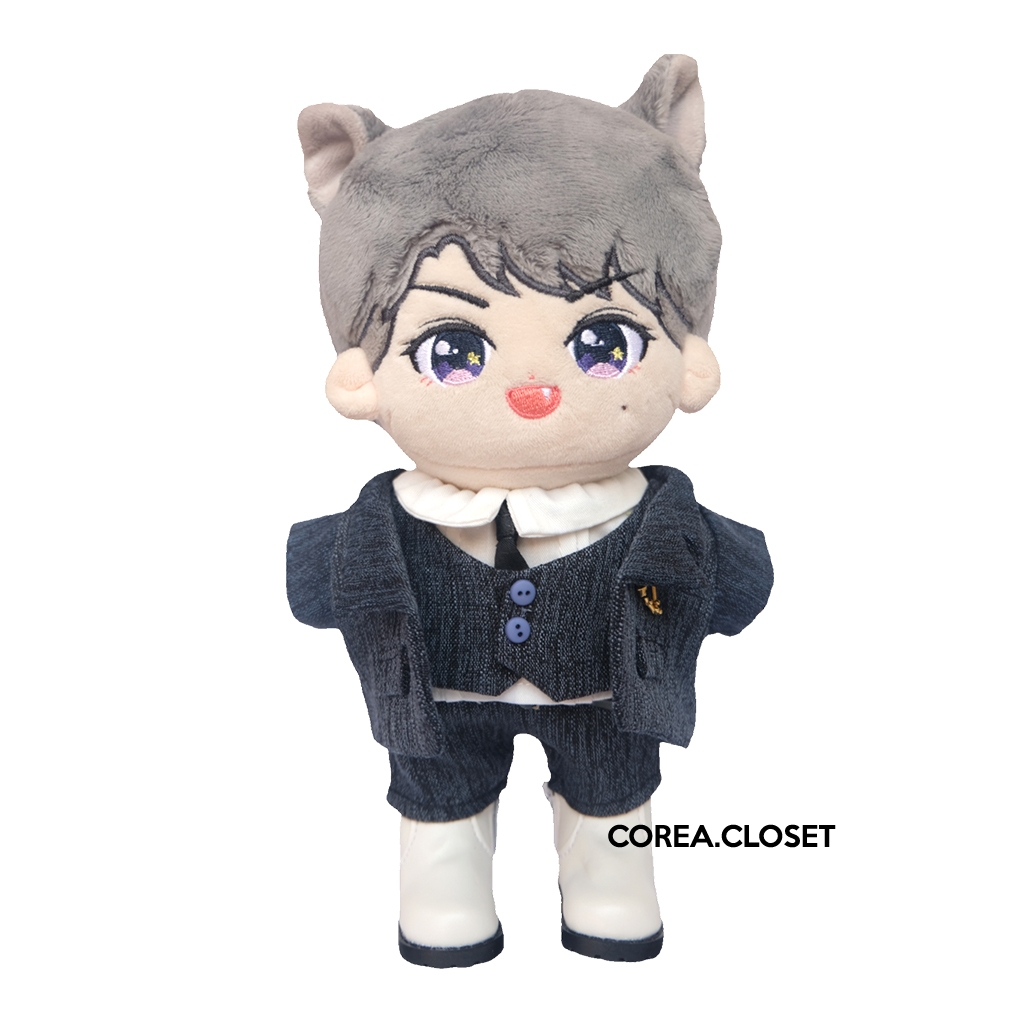 READY STOCK 20cm  plush doll Kpop doll clothes - Suits Set clothes NCT EXO Doll KEMEJA DAN CELANA Bo