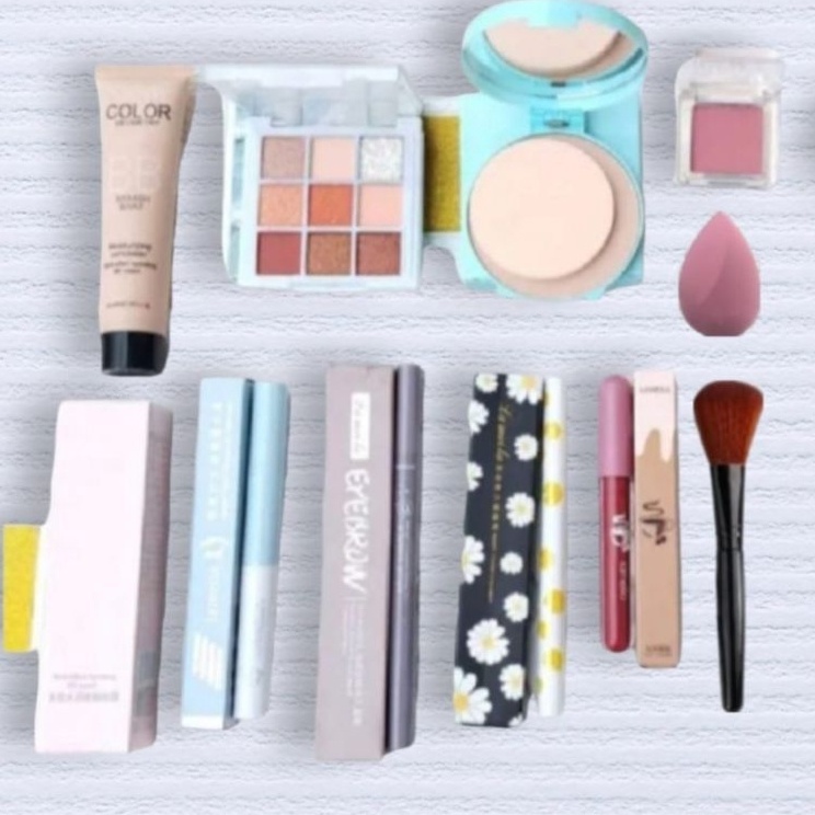 Diskon Terheboh  PAKET KOSMETIK CERIA 1 IN 1 BY ZY COSMETIC EYE SHADOW 9 WARNA