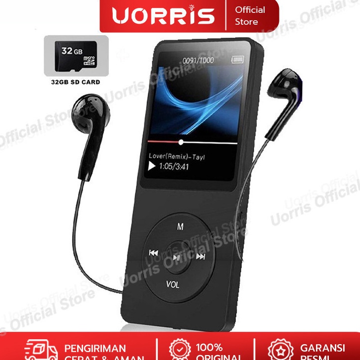 UORRIS MP4 Player Bluetooth MP3 Mini Player Bluetooth MP3 Bluetooth Speaker 32GB Card USBType C 18 I