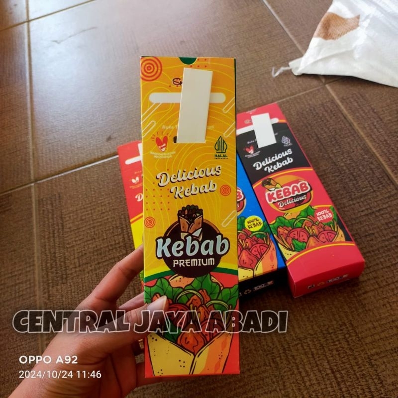 

50 LEMBAR KEMASAN KEBAB PREMIUM IVORI PUTIH 21 × 6.5 × 3.5 CM HIGH QUALITY TEBAL PRODUK TERBARU | DUS KOTAK KEBAB PREMIUM VIRAL TIKTOK | KEMASAN KEBAB PREMIUM | BOX KEBAB PREMIUM | TOKO FROZEN FOOD KEBAB OFFICIAL | CENTRAL JAYA ABADI 255
