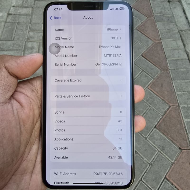 iPhone Xs Max 64GB White IMEI Terdaftar Bea Cukai