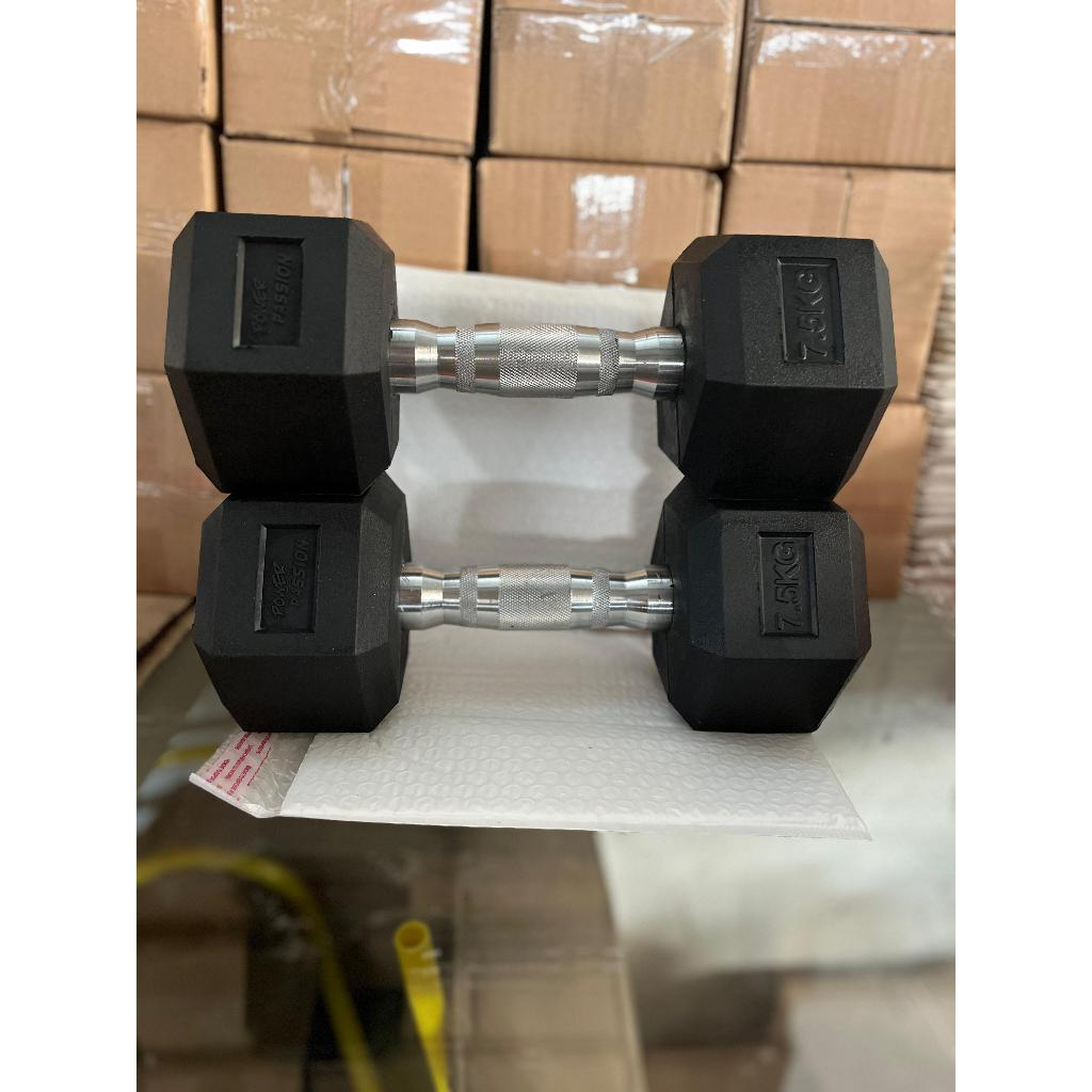 DUMBELL HEXAGONAL 7,5 KG Hex Dumbell halter hex per PCS