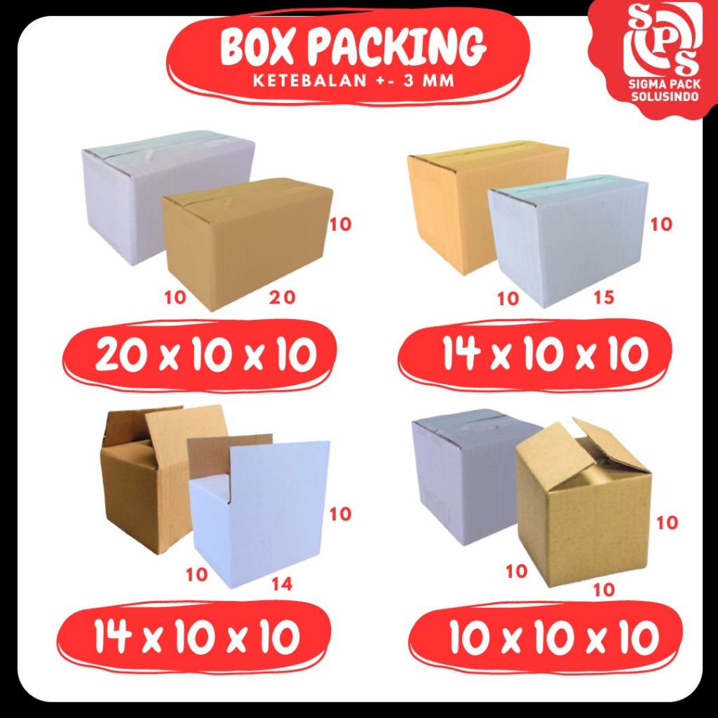 

Kardus 10x10x10 / 14x10x10 / 15x10x10 / 20x10x10 Packing Olshop Box A1 Dus Kotak Kemasan Box Aksesoris Souvenir Sparepart Madu Parfum
