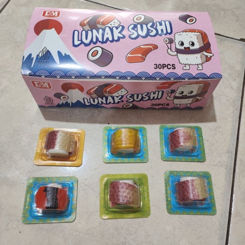 

30 pcs permen lunak sushi