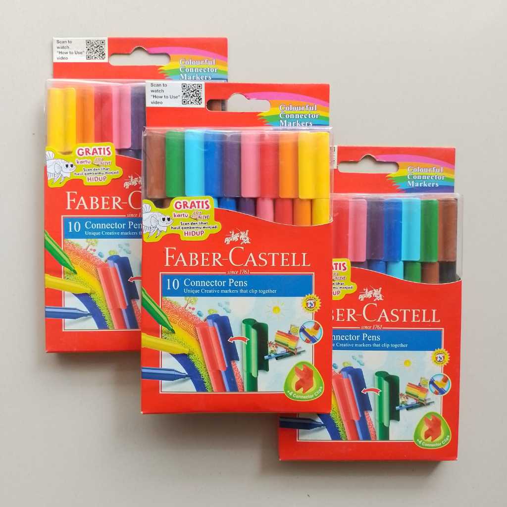 

Spidol Warna Connector Pens Faber Castell 10 Warna ( Set ) [ Original ]