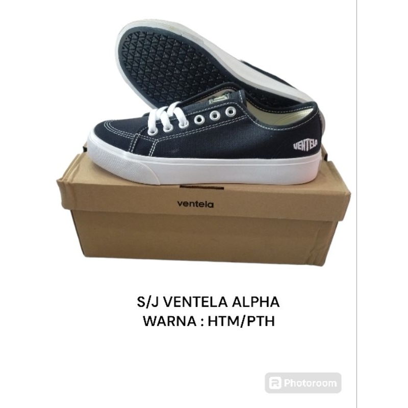 SEPATU SNEAKER VENTELA ALPA HITAM PUTIH