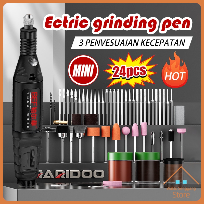 138PCS Bor Mini 12V DC 18000 RPM Mini Drill Electric Engraver Grinder Gerinda Electrik Listrik / Ala